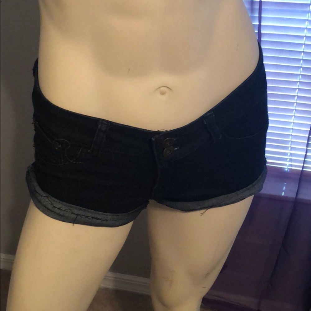 Denim short shorts